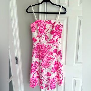 Lilly Pulitzer, Floral Strapless corset Dress, size 8